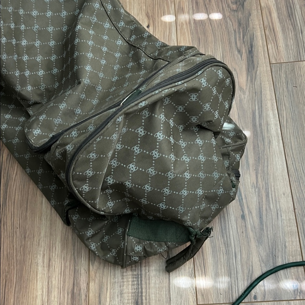 🔥OLIVE GREEN LARGE LUGGAGE WITH MULTI ZIPPERS - Picture 4 of 7